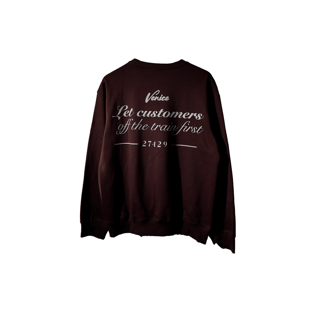 Sudadera marrón sin capucha Venice Train Station