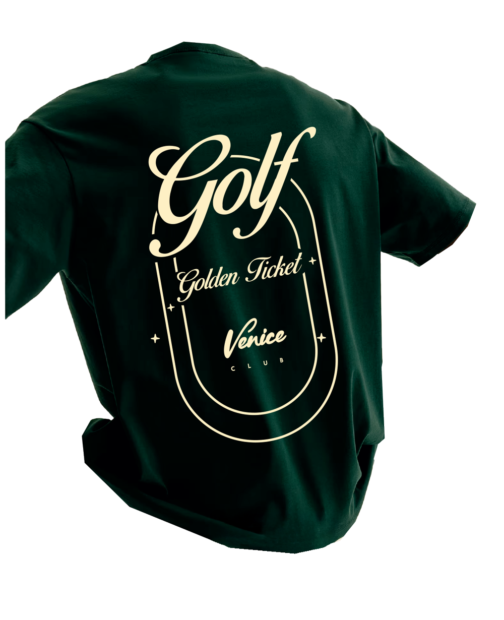 Camiseta verde Golf Club Golden Ticket